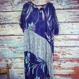 BeBop Blue and Purple Patterned Top